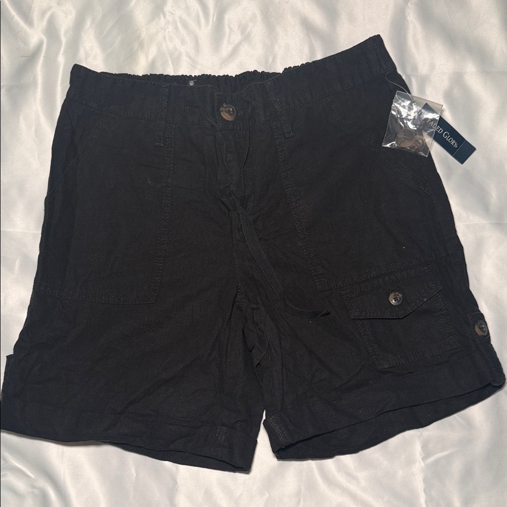 Faded Glory Black Women's Cargo Shorts